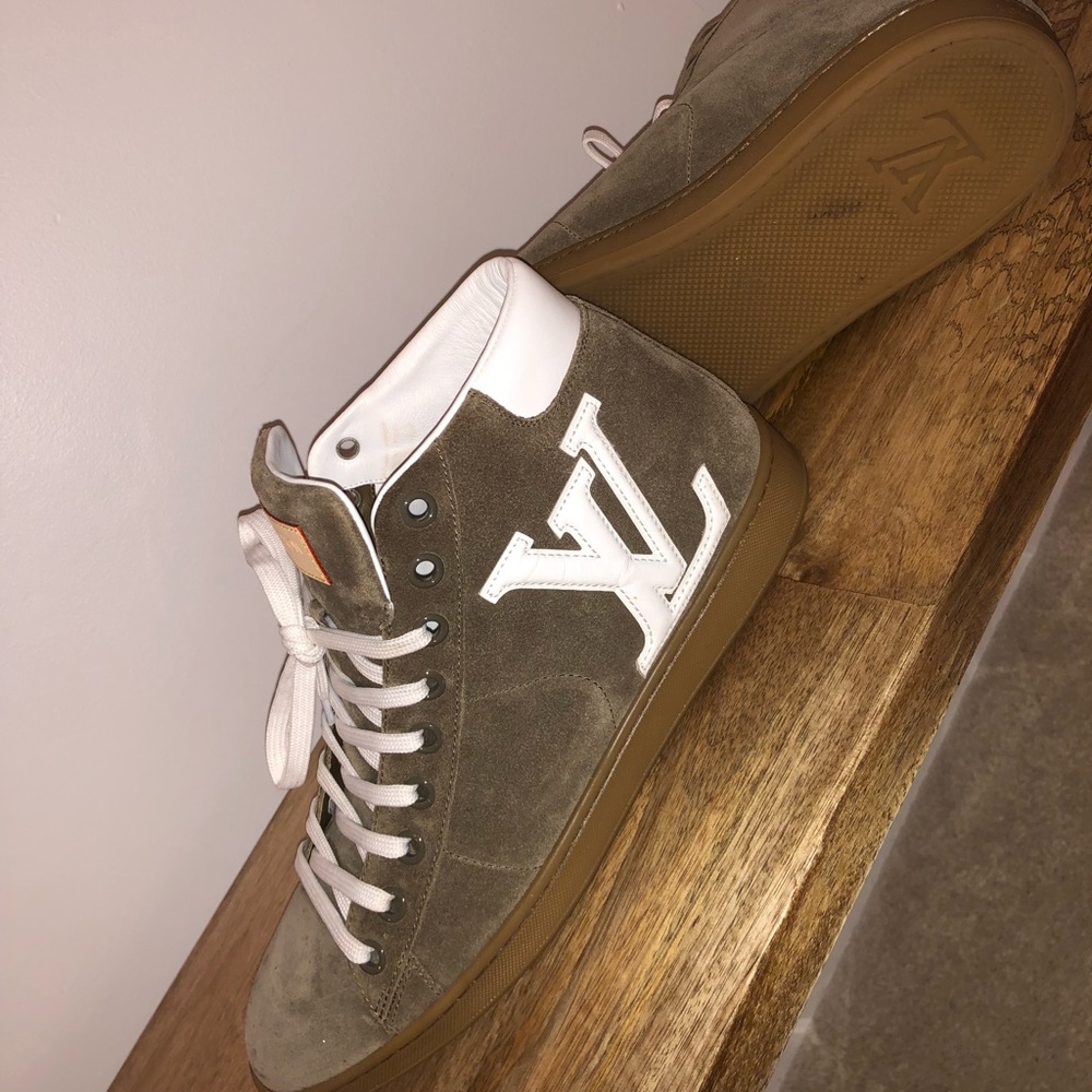 Louis Vuitton Suede Sneaker Boot In Tan